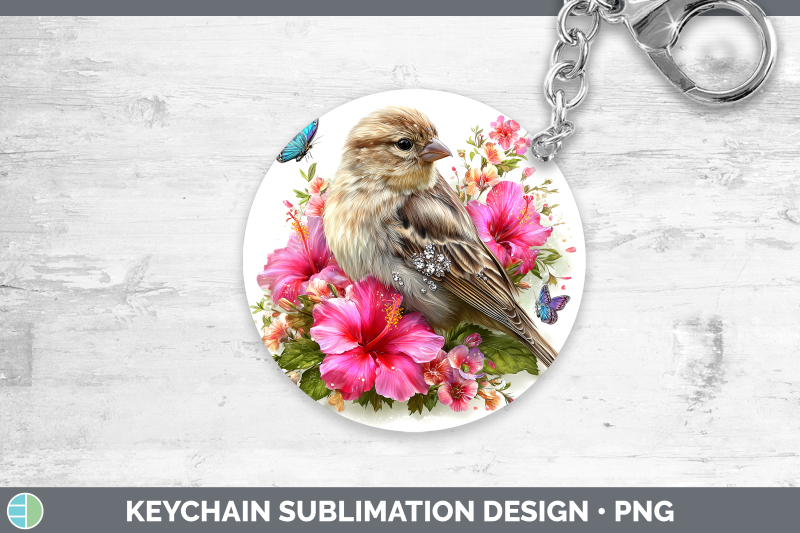 finch-keychain-birds-01-floral-summer-sublimation-keyring-de
