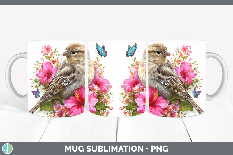 finch-mug-wrap-birds-01-floral-summer-sublimation-coffee-cup