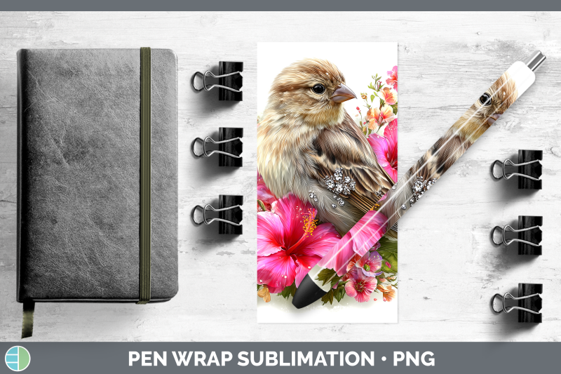 finch-pen-wrap-birds-01-floral-summer-sublimation-pen-design