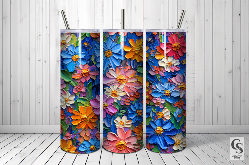 impasto-painted-cosmos-amp-daisy-flowers-textured-oil-paint-florals