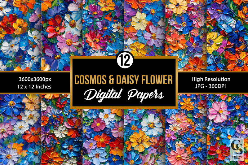 impasto-painted-cosmos-amp-daisy-flowers-textured-oil-paint-florals