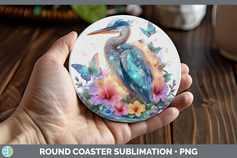 great-blue-heron-round-coaster-birds-01-floral-summer-sublim
