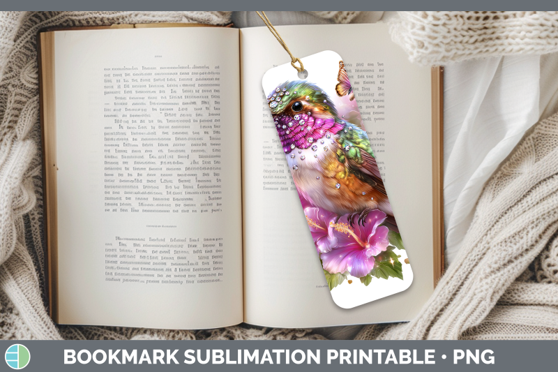 hummingbird-bookmark-birds-01-floral-summer-sublimation-prin
