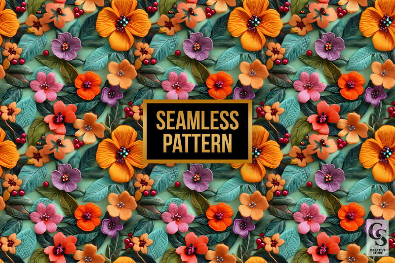 tropical-felt-flowers-bright-handmade-floral-pattern