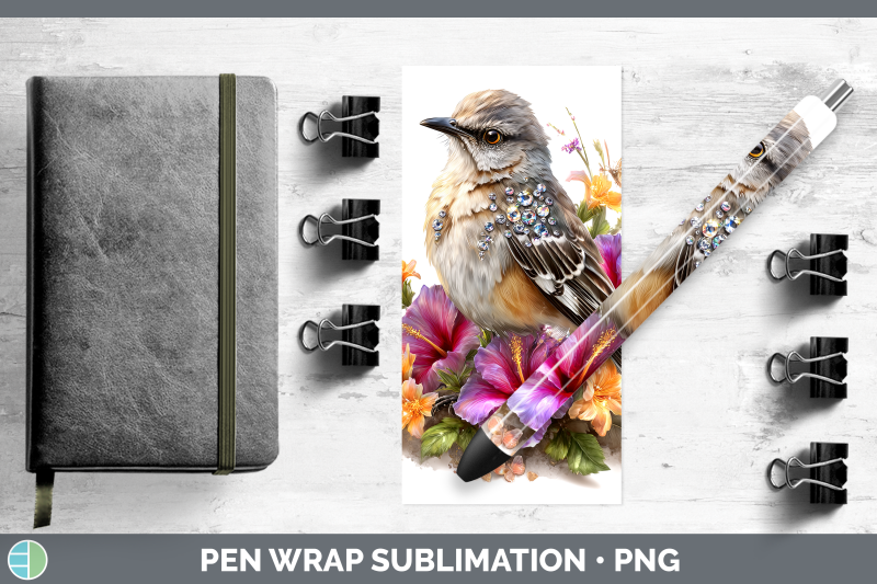 mockingbird-pen-wrap-birds-01-floral-summer-sublimation-pen