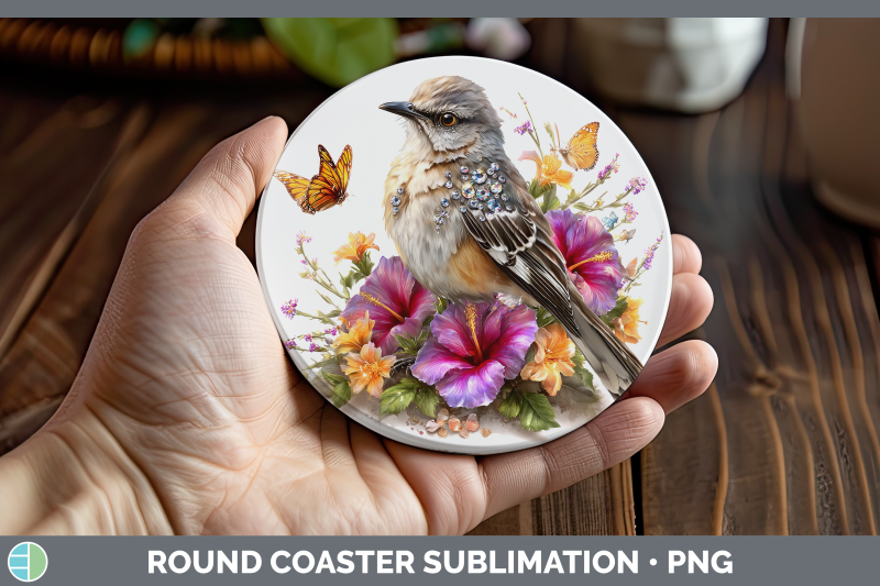 mockingbird-round-coaster-birds-01-floral-summer-sublimation