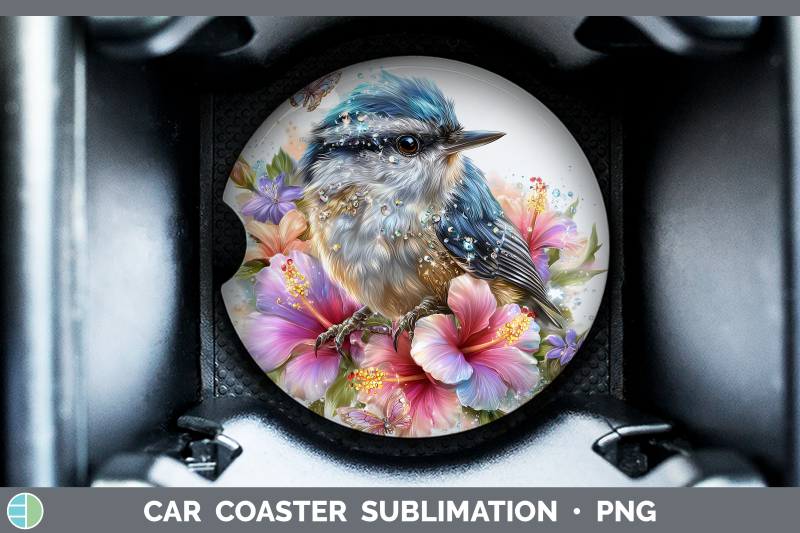 nuthatch-car-coaster-birds-01-floral-summer-sublimation-drin