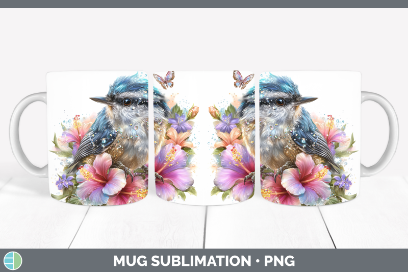 nuthatch-mug-wrap-birds-01-floral-summer-sublimation-coffee