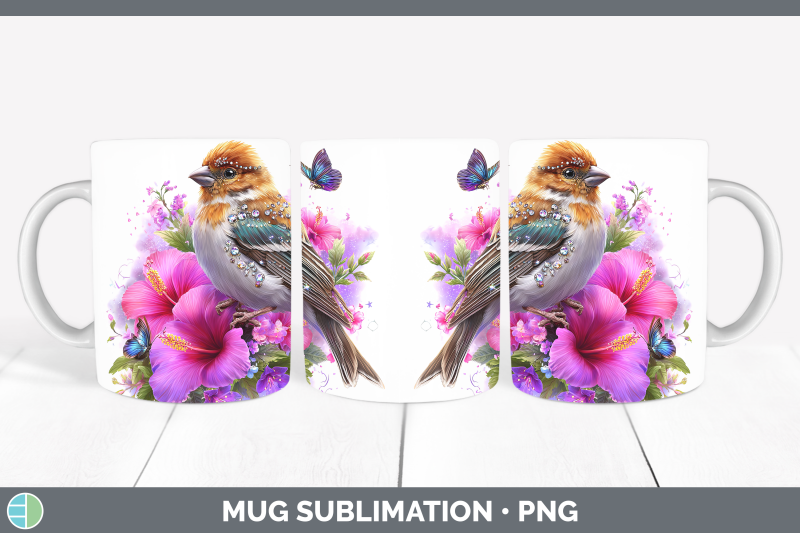 pine-grosbeak-mug-wrap-birds-01-floral-summer-sublimation-co