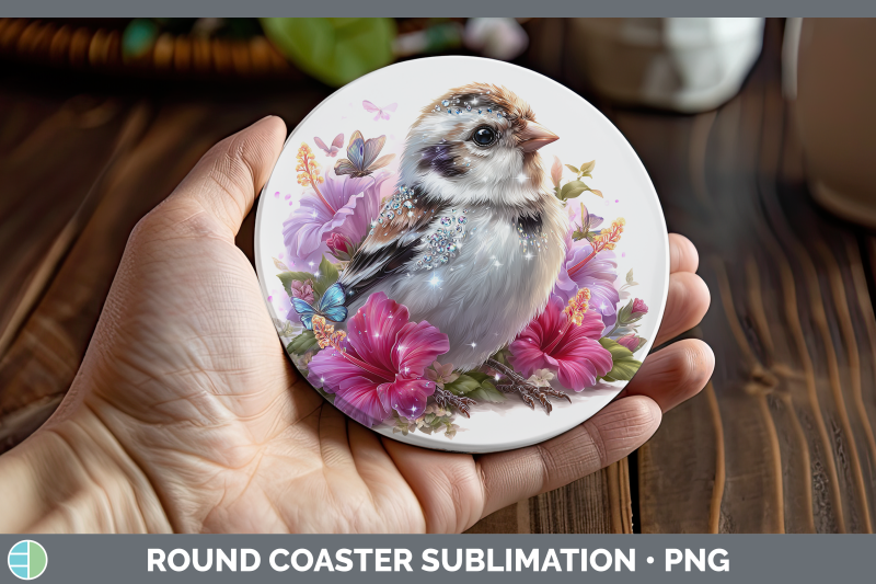 snow-bunting-round-coaster-birds-01-floral-summer-sublimatio