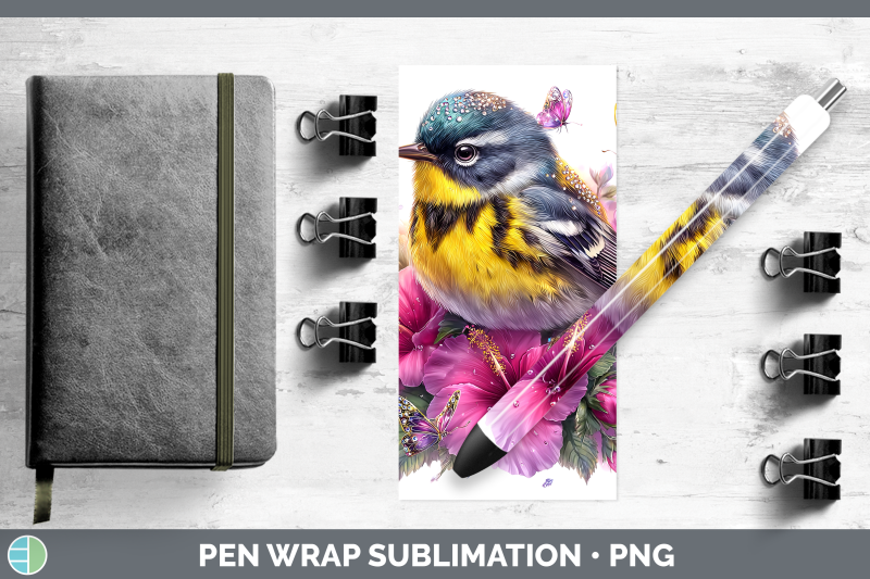warbler-pen-wrap-birds-01-floral-summer-sublimation-pen-desi