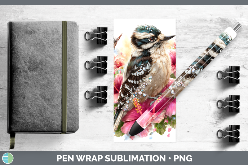 woodpecker-downy-pen-wrap-birds-01-floral-summer-sublimation