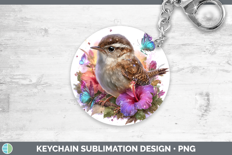 wren-keychain-birds-01-floral-summer-sublimation-keyring-des