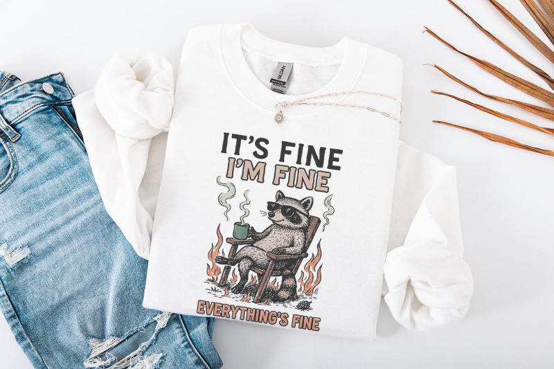 it-039-s-fine-i-039-m-fine-everything-039-s-fine-png-funny-raccoon-coffee-digital