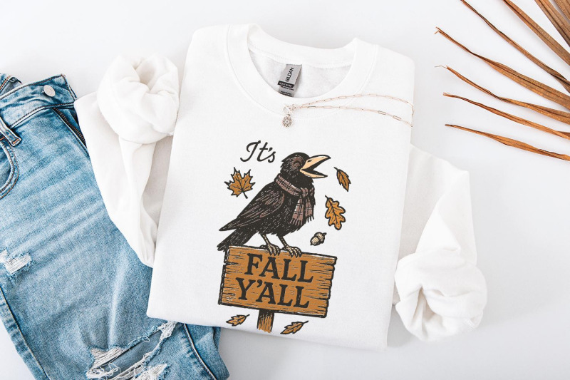 its-fall-yall-png-autumn-crow-design-pumpkin-spice-shirt-rustic-fal