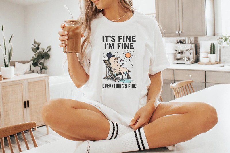 it-039-s-fine-i-039-m-fine-everything-039-s-fine-png-funny-melting-snowman-shirt