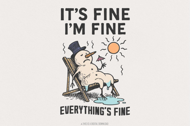 it-039-s-fine-i-039-m-fine-everything-039-s-fine-png-funny-melting-snowman-shirt