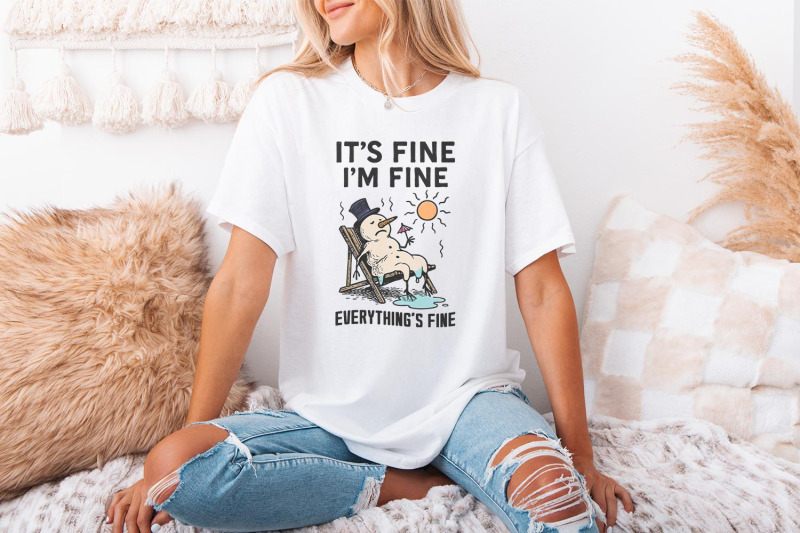 it-039-s-fine-i-039-m-fine-everything-039-s-fine-png-funny-melting-snowman-shirt