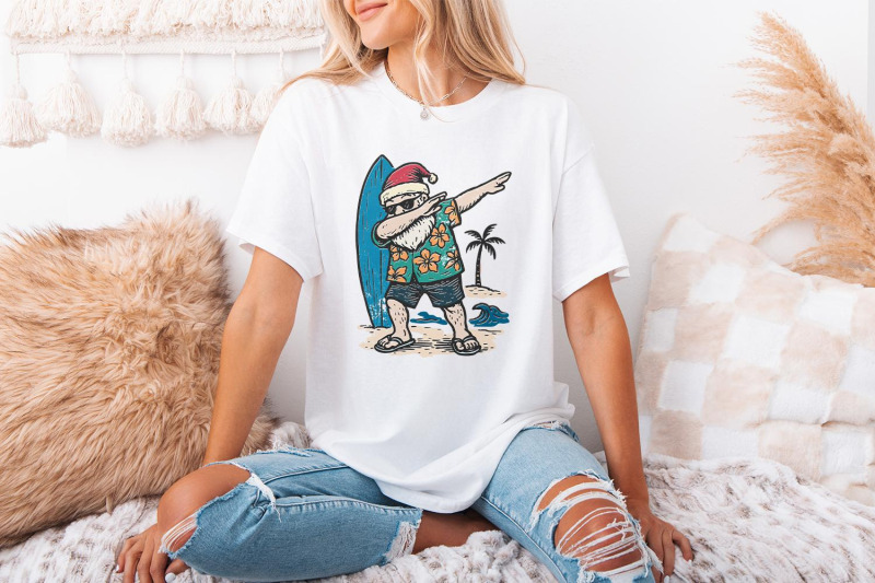 santa-claus-dabbing-png-surfing-christmas-shirt-png-tropical-holiday