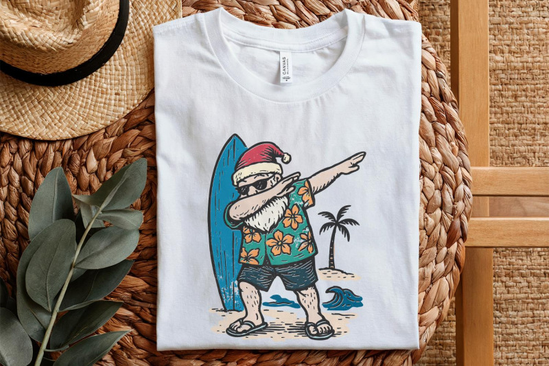 santa-claus-dabbing-png-surfing-christmas-shirt-png-tropical-holiday