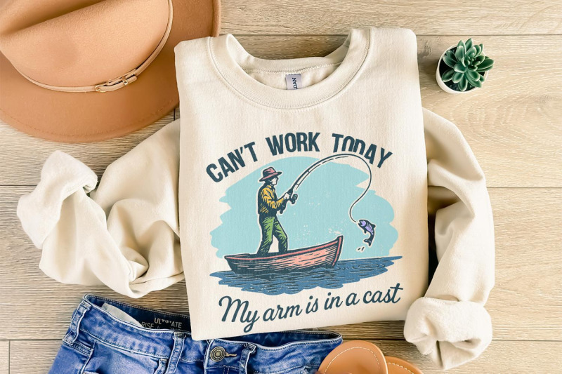 cant-work-today-my-arm-is-in-a-cast-png-funny-fishing-shirt-png-digi