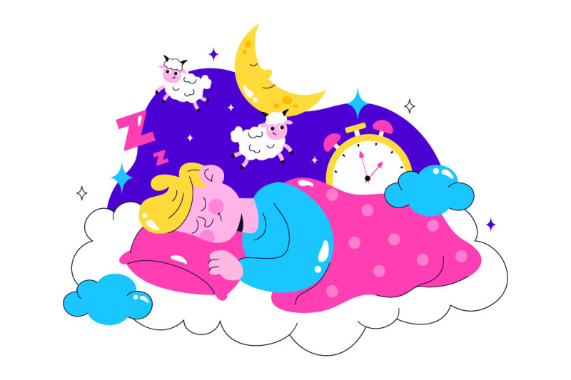 10-restful-sleep-vector-illustration