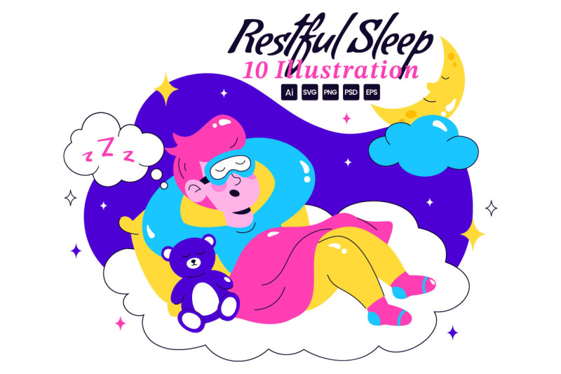 10-restful-sleep-vector-illustration