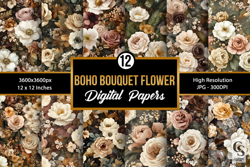 boho-bouquet-flowers-seamless-pattern