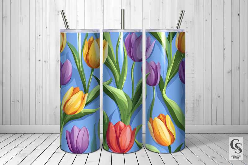 colorful-tulip-flowers-seamless-patterns