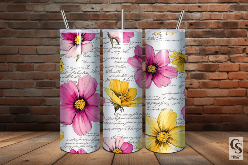 pink-and-yellow-cosmos-flowers-seamless-pattern-included-12-digita