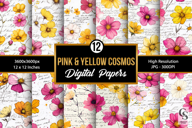 pink-and-yellow-cosmos-flowers-seamless-pattern-included-12-digita