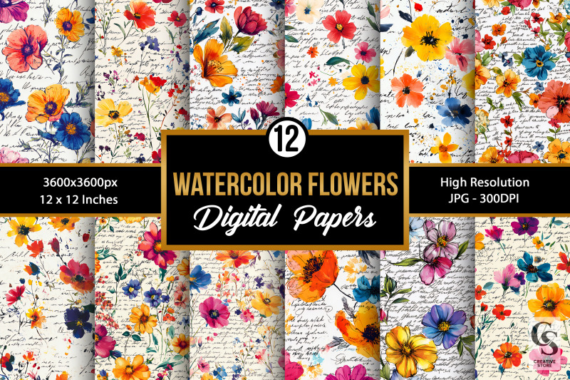 watercolor-spring-flowers-with-handwriting-seamless-pattern-included
