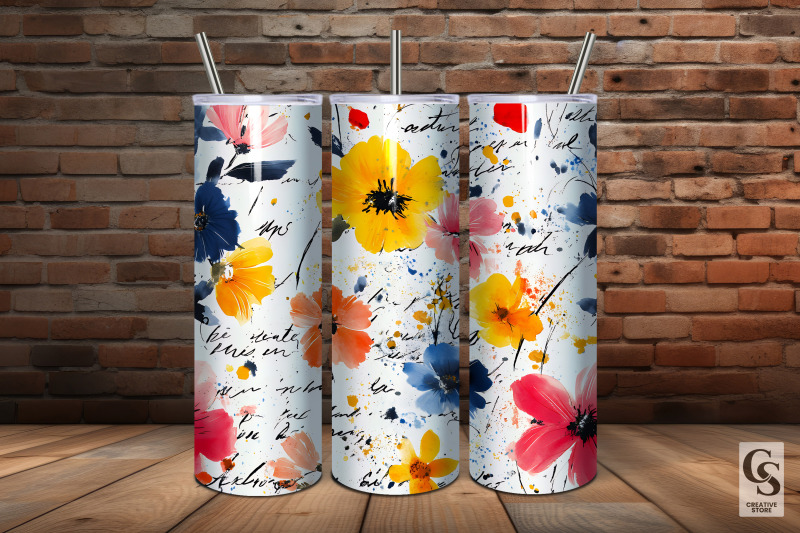watercolor-spring-flowers-with-handwriting-seamless-pattern-included