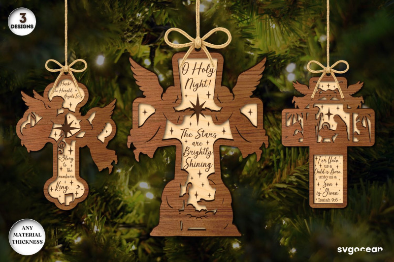 nativity-cross-ornaments-laser-cut