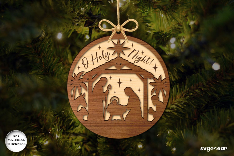 round-nativity-ornaments-laser-cut