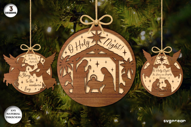 round-nativity-ornaments-laser-cut