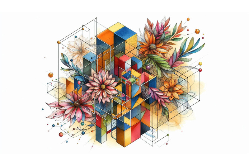 3d-floral-geometry