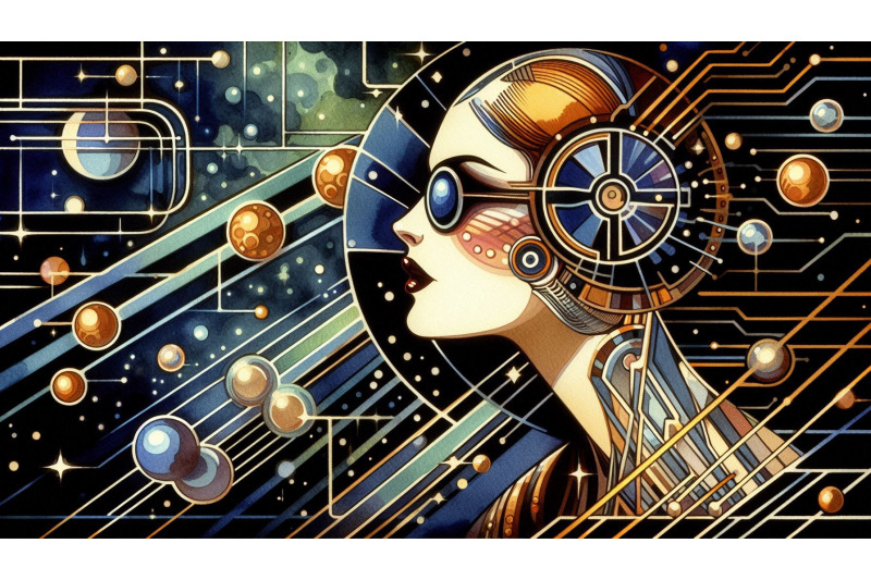 art-deco-space-woman