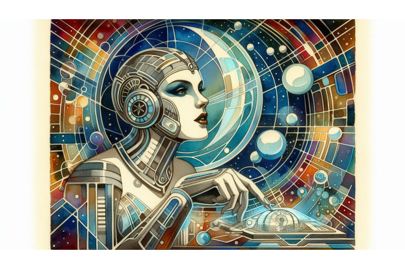 art-deco-space-woman
