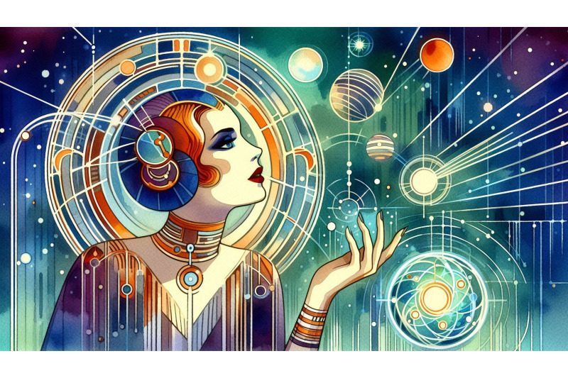 art-deco-space-woman