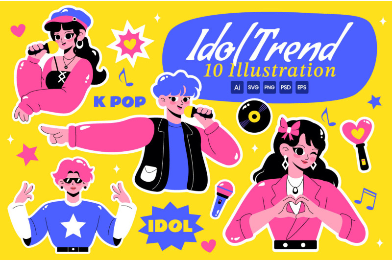 10-k-pop-idol-trend-illustration