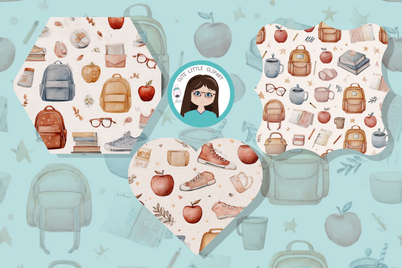 back-to-school-watercolor-girls-clipart-bundle