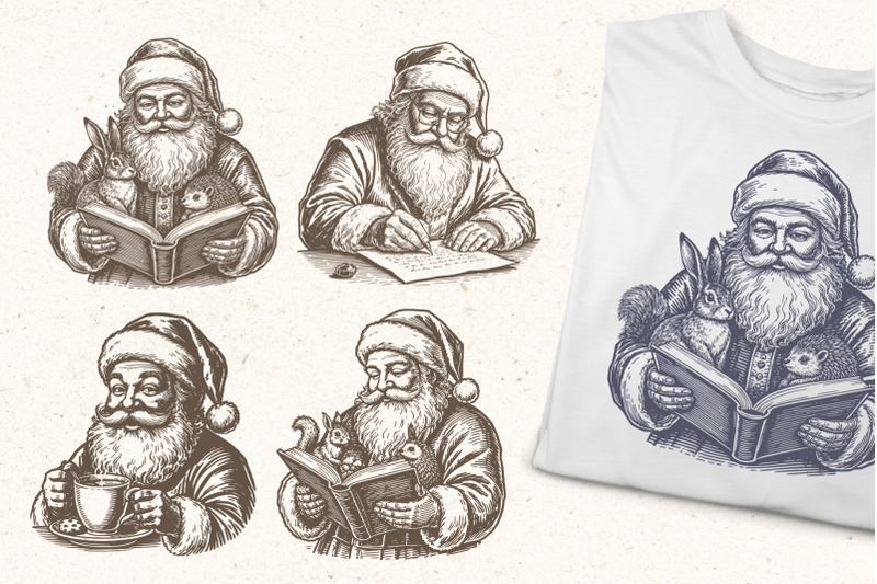 vintage-christmas-clipart-bundle