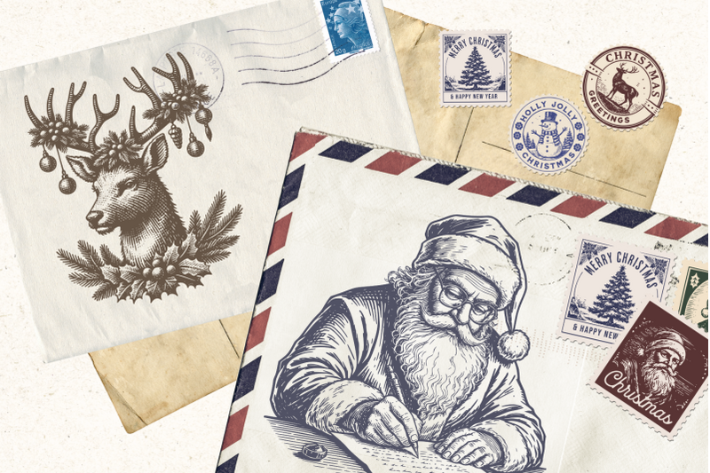 vintage-christmas-clipart-bundle