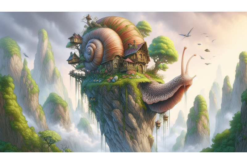 cliffside-snail-house-fantasy