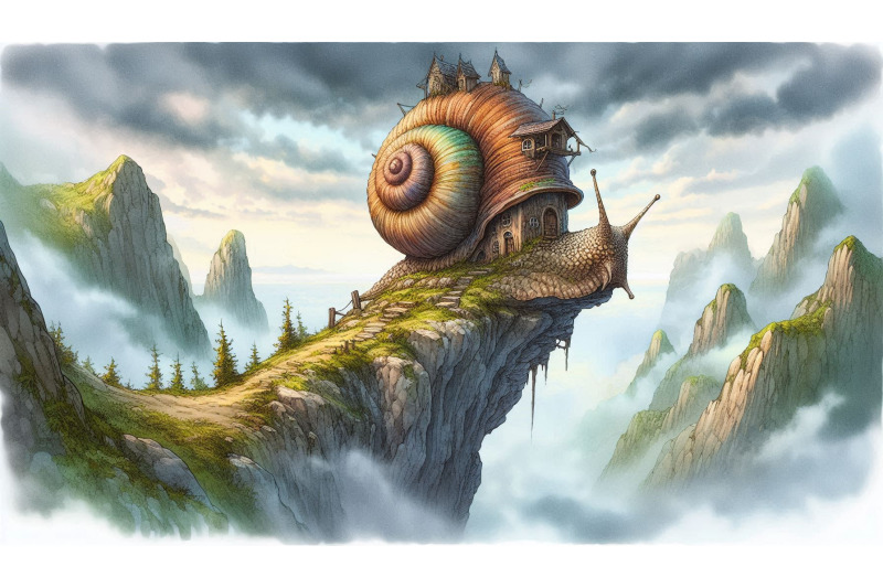 cliffside-snail-house-fantasy