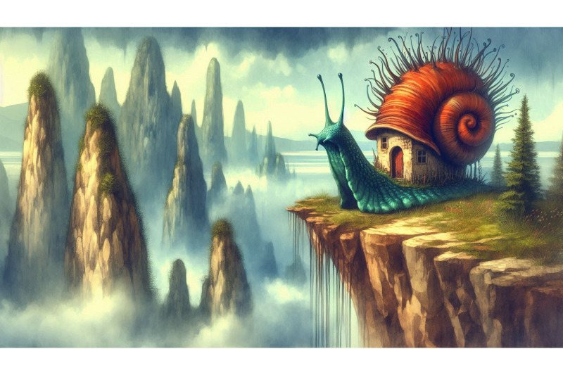 cliffside-snail-house-fantasy