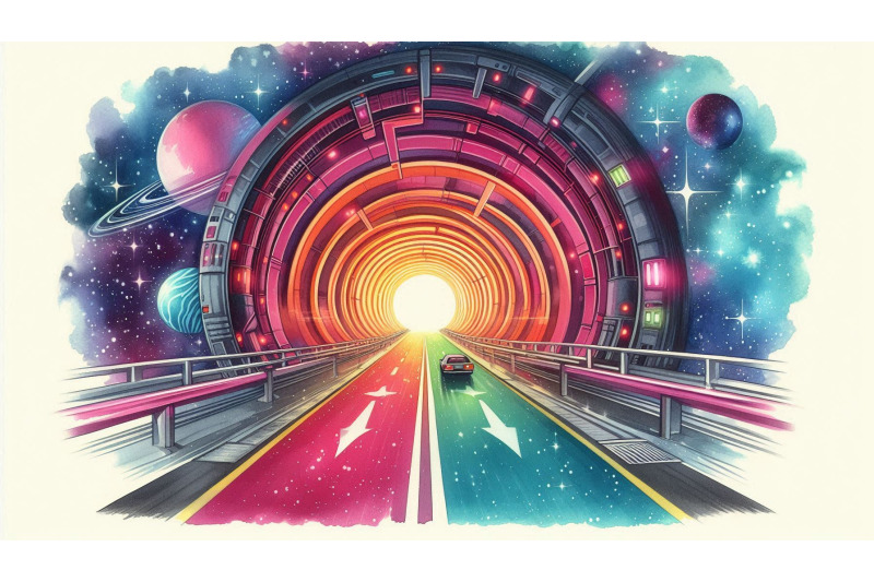 cosmic-road-retro-tunnel