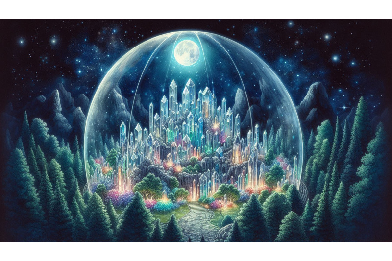 crystal-garden-inside-glass-dome