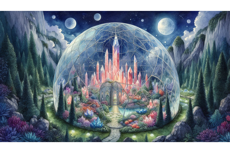 crystal-garden-inside-glass-dome